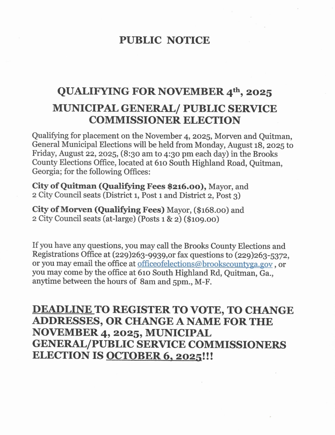 Agendas, Minutes, and Public Notices | Brooks County Board of Commissioners