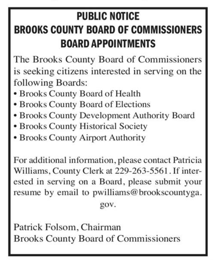 Home Brooks County Board of Commissioners