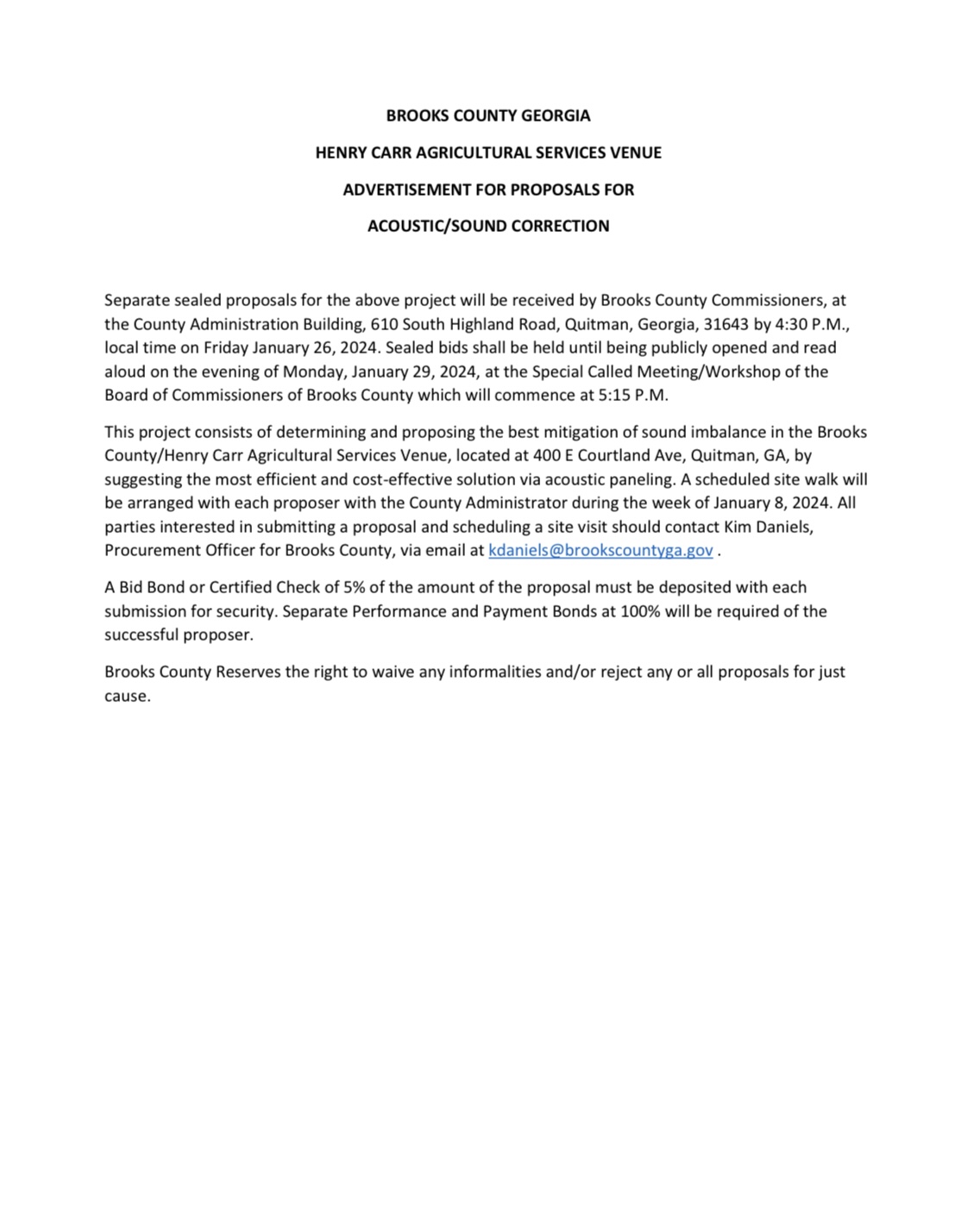 Home Brooks County Board of Commissioners